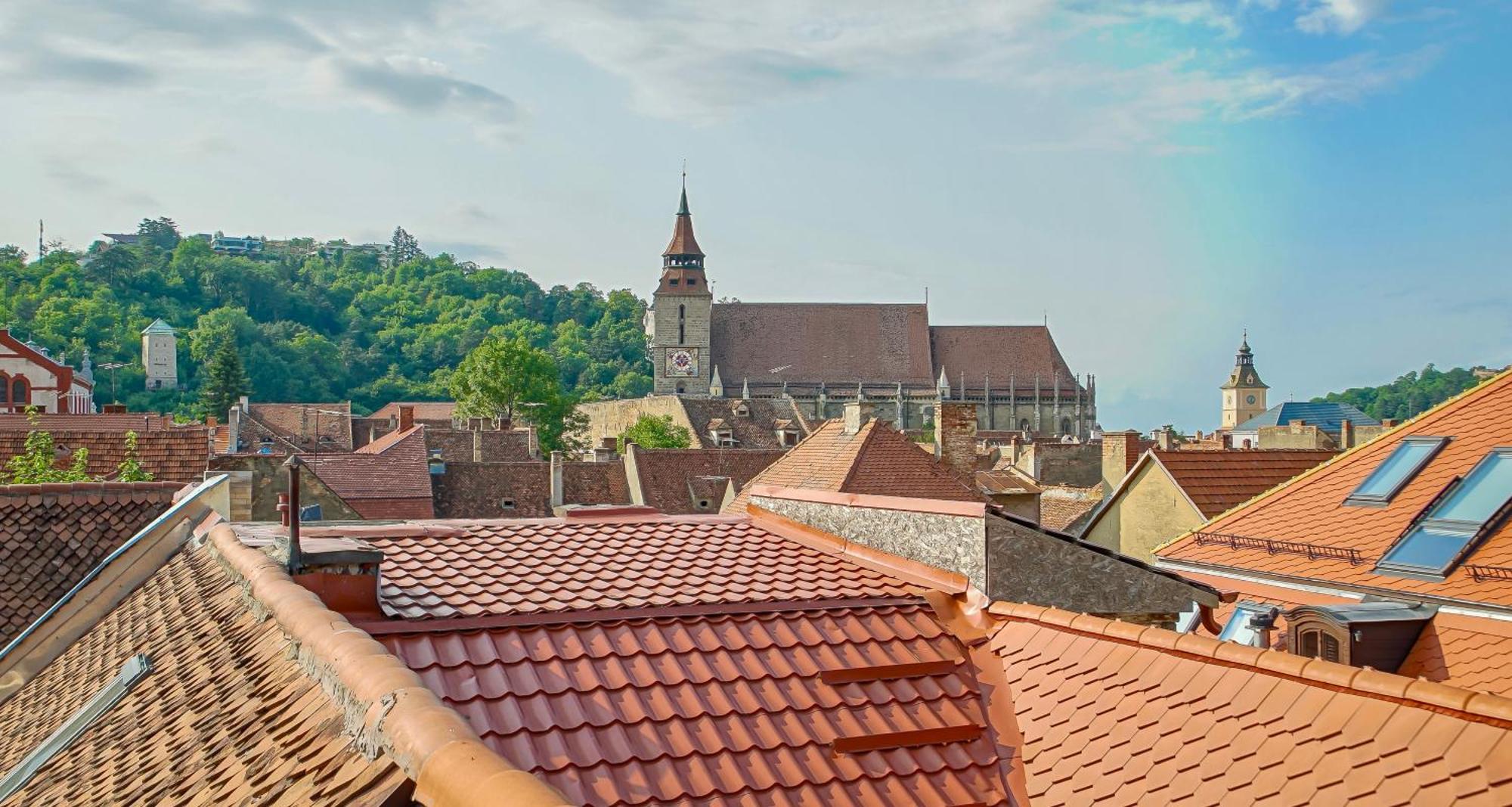 Rooftop Proprety With Large Terrace & Stunning Views - Brašov Exteriér fotografie